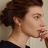 COORWEEL 14K Gold Circles Dangle Drop Earrings for Women Trendy
