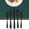 Bettlife 40 Piece Silverware Set, Matte Black Silverware Set for
