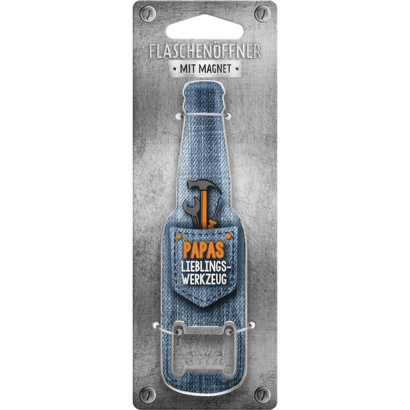 GRUSS & CO Bottle opener motif "Papa's favourite tool", funny