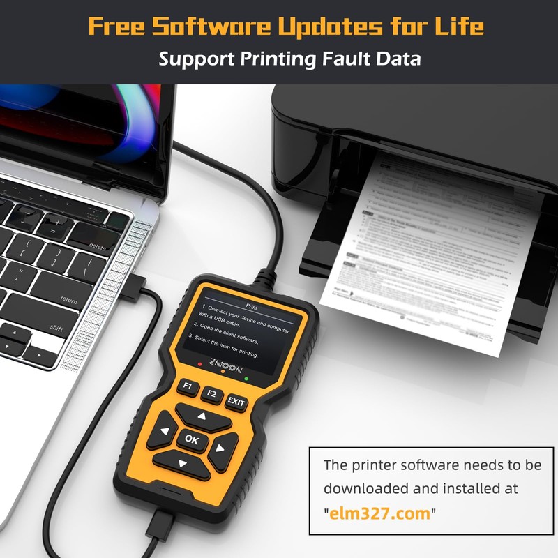 ZMOON ZM201 Professional OBD2 Scanner Diagnostic Tool, Enhanced Check Engine