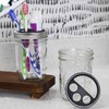 Jarware Black Toothbrush and Toothpaste Holder Lids for Wide Mouth