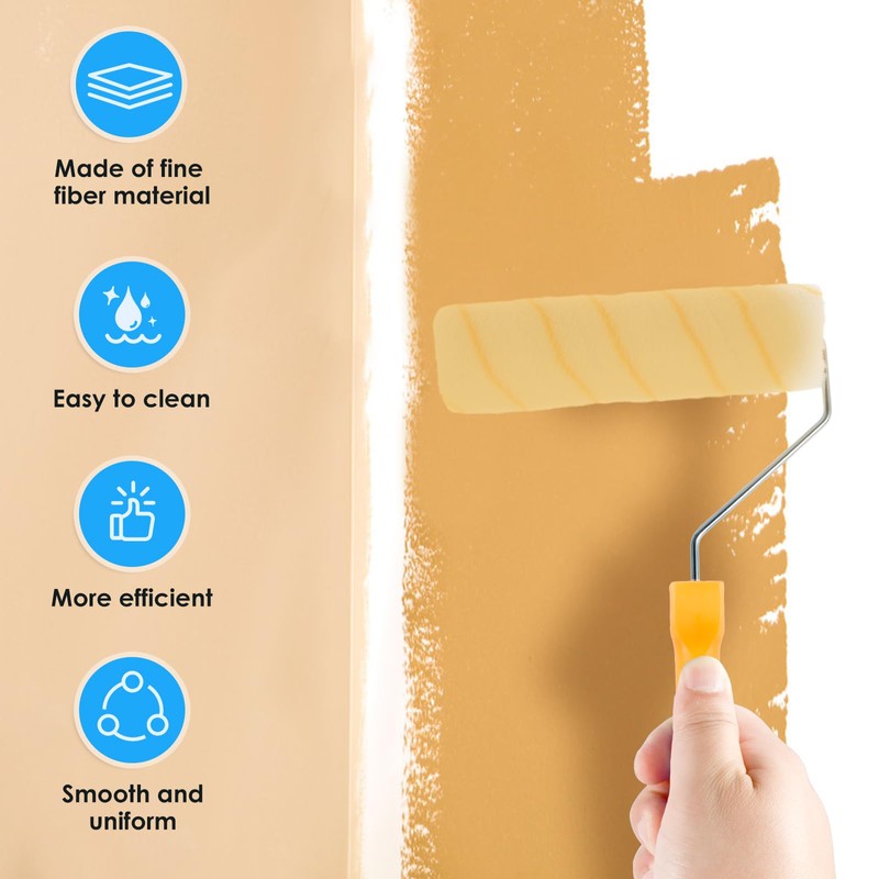 Paint Roller with Telescopic Rod, 30-137 cm, Removable 4 Sections,