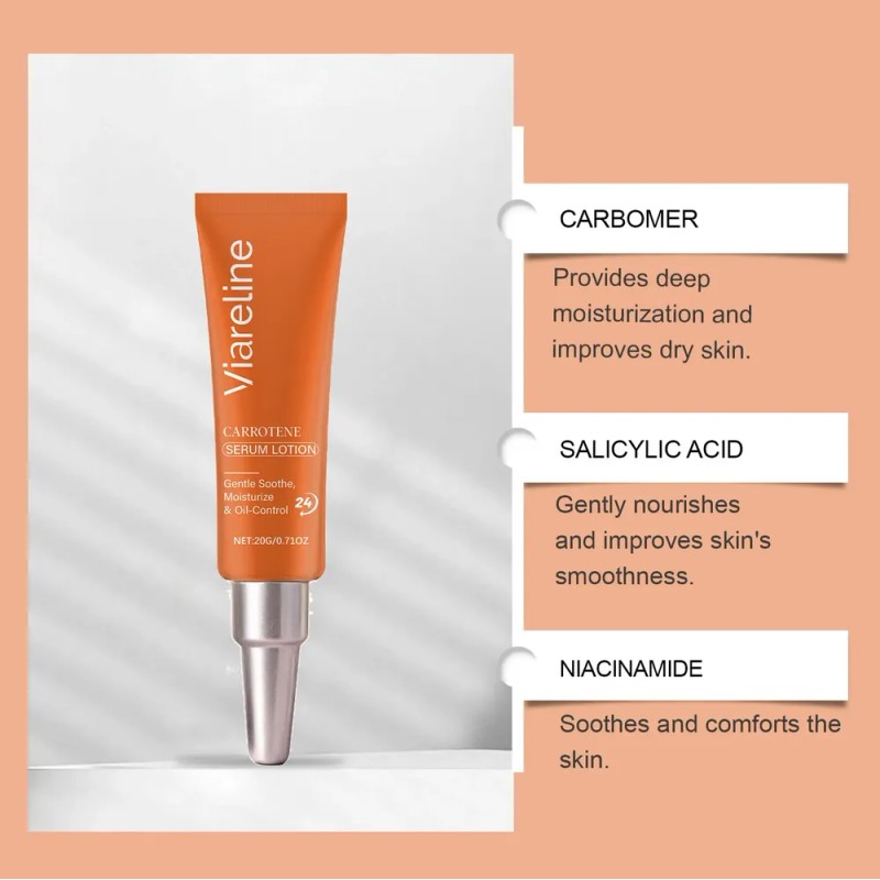 Crema De Esencia De Zanahoria Viareline Para Hidratar E Ilum