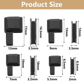 Gjinxi 48 Pcs Metal Zipper Latch Slider Retainer, 4 Sizes 3 Color Zipper Repair Kit #3#5#8#10 Insertion Pin Zipper Bottom Zipper Stopper for Coats Jacket Repair and Replacement