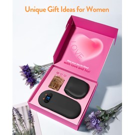 Portable Cordless Heating Pad, Heating Pads for Period Cramps, Back Pain with 6 Heat Levels 6 Massage Modes, Gift Set for Women