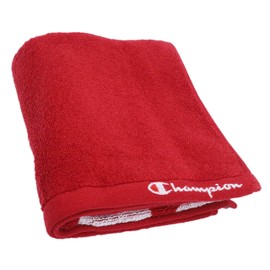 Champion 5065004000 Face Towel, Approx. 13.4 x 31.5 inches (34 x 80 cm), Two-Tone Logo, Red
