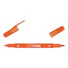 TWINTONE-76 Double Tip Marker Pen Carrot Orange