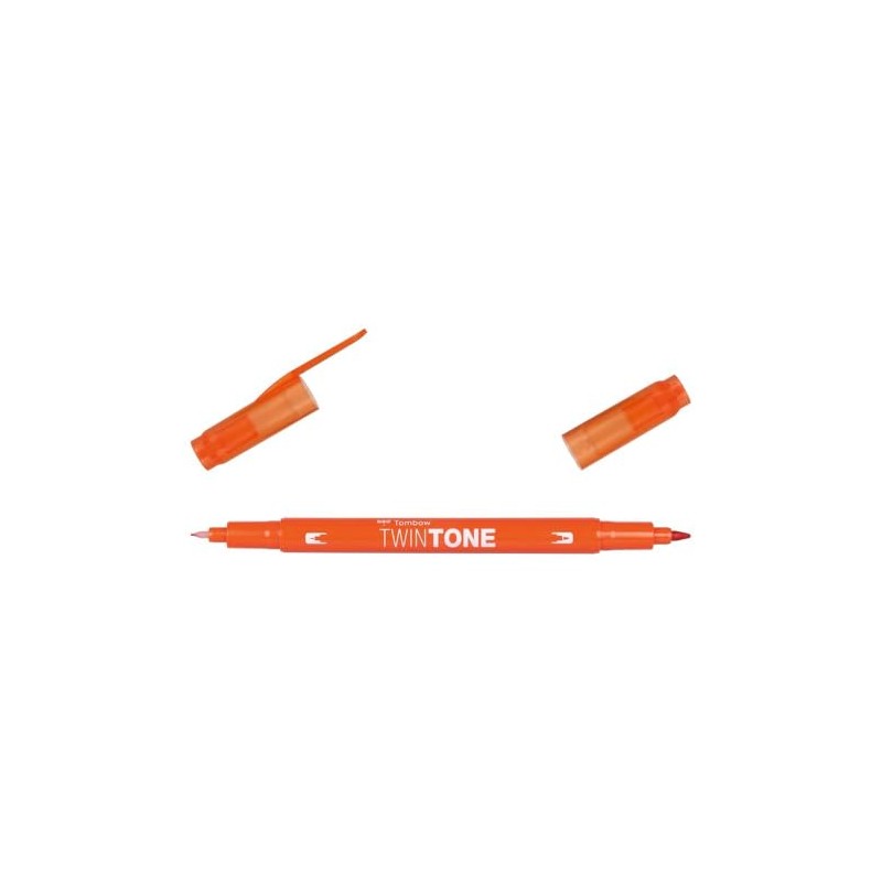 TWINTONE-76 Double Tip Marker Pen Carrot Orange