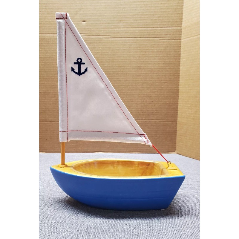 Teleflora Flower Vase Blue Ceramic Captain Boat Teleflora 4 Dad