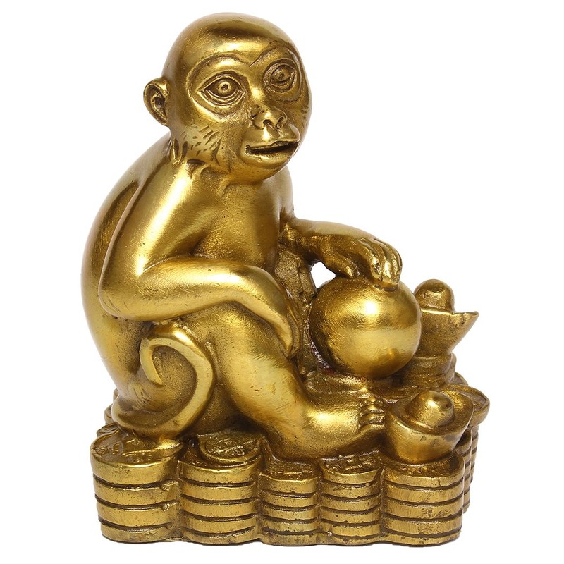 Zodiac Brass Monkey Statue Chinese Handmade Home Decor Collectibles Figurine