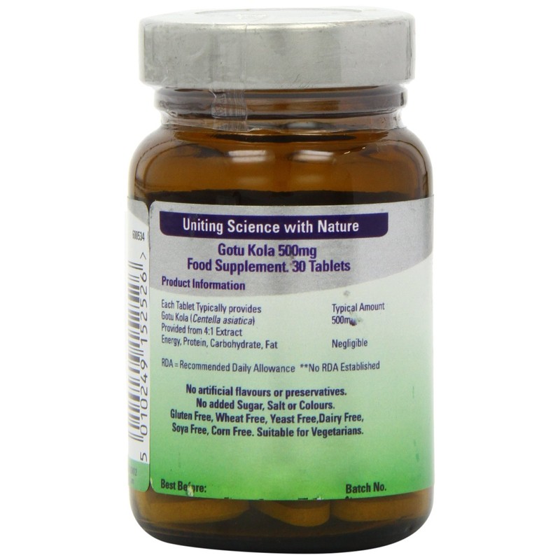 FSC 500mg Gotu Kola - Pack of 30 Tablets