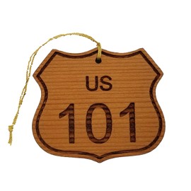 California Highway 101 Road Sign Christmas Ornament Made in USA Handmade