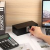 GUSHBIN Acrylic Cash Box with Lock Black Money Holder Organizer