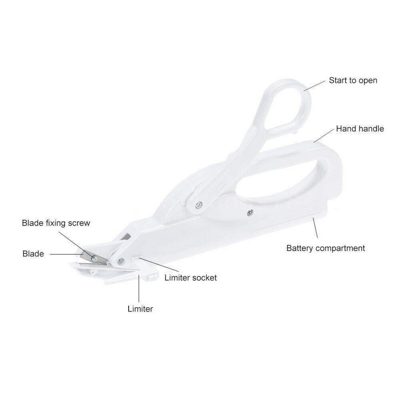 Electric Automatic Scissors DIY Cordless Cutter Shears Fabric Paper Crafts