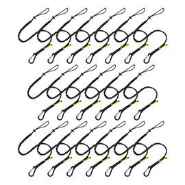 BearTOOLS Tool Lanyard with Single Carabiner and Adjustable Loop End, Standard Length, Maximum Weight Limit 8KG / 17.6lb, Aluminum Screw Lock Carabiner with Shock Cord Stopper, 09220S (20 Pack)