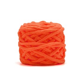 INNDUN Blanket Yarn 100g/3.5oz - Orange Chenille Yarn 6 Super Bulky - 72 Yards - Knitting, Crocheting & Crafts Chunky Yarn