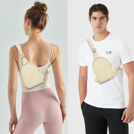 VOROLO - Bolso bandolera tipo riñonera, regalo ideal para mujeres y hombres, Bolso bandolera pequeño caqui, Bolso bandolera pequeño