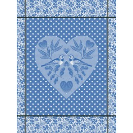 Le Jacquard Français Amour Celeste 27449 Tea Towel 80 x 60 cm Cotton