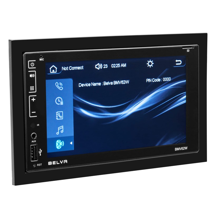 Belva BMV62W 6.2" Double DIN Touchscreen Bluetooth Car Stereo Receiver