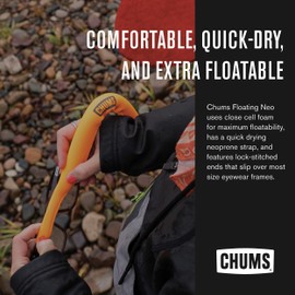 Chums Floating Neo Eyewear Eyewear Retainer, Black, 15",One Size,12178100