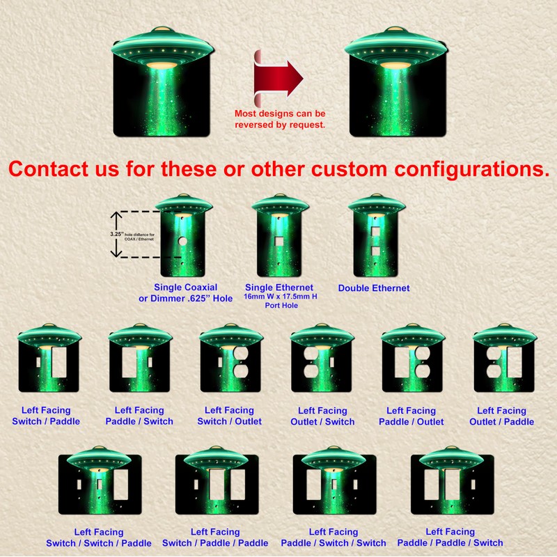 Off The Wall Plates - Alien UFO Classic Decorative Acrylic