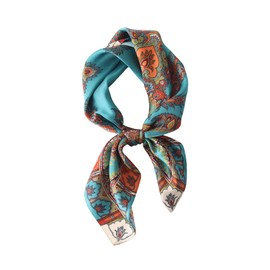 Solanaluna 100% Mulberry Silk Square Scarf for Neck or Hair-27"x27" Women Natural Silk Neckerchief Headscarf Breathable & Soft Lightweight Gift Packed