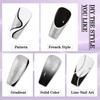 EBANKU Silver Metal Glitter Gel Nail Polish, 5 Colors Painted