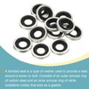 MECCANIXITY Bonded Sealing Washers M6 11.8x6.7x2mm Carbon Steel Nitrile Rubber