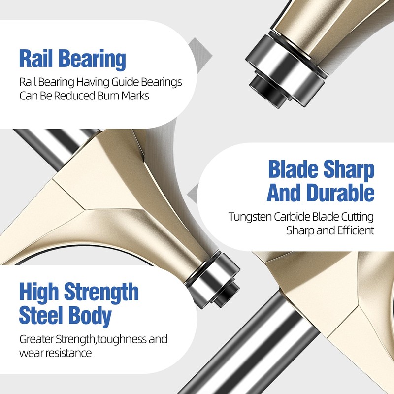HUHAO 1-3/16" Radius Roundover Router Bit 1/2 Inch Shank,Edge Forming