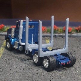 802Customz 1:87 HO 3D Printed 8 Foot Log Bunks w Tie Down Winches Pair of 2 Logging Truck