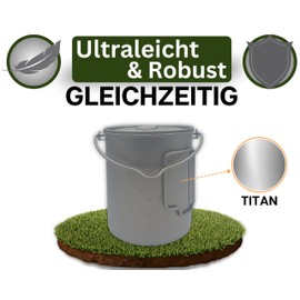 Campura Titanium Pot - 750 ml, Lightweight & Compact, Outdoor, Camping