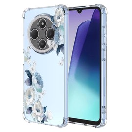 ATISIJIE Case for Redmi 14C 4G,Case Women Girls Flower Pattern Design Transparent Flexible TPU Scratch-Resistant Case Coverr-SJ305