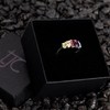 TJC Five Stone Ring for Women in 925 Sterling Silver