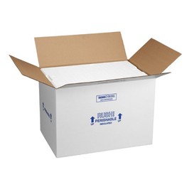 Polar Tech 266C Thermo Chill Insulated Carton with Foam Shipper, Large, 19" Length x 12" Width x 16" Depth