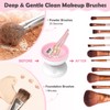 Electric Makeup Brush Cleaner Newest Design, Luxiv Wash Makeup Brush