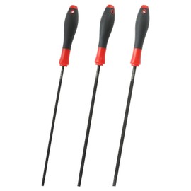 uxcell 3 Pcs Chainsaw Chain Sharpening File, 3 Sizes Round Chain Saw Sharpener File Black Steel Chainsaw File with Plastic Handle for Chainsaw (5/32", 13/64", 7/32")