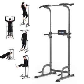 BARWING Power Tower Pull Up Bar Station for Home Gym Dip Station Adjustable Height Strength Training Workout Equipment 400LBS