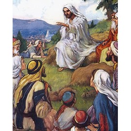 Catholic print picture - Sermon on the Mount C - 8" x 10" ready to be framed