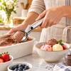 Stainless Steel Ice Cream Scoop with Trigger – Dual-Purpose Fruit