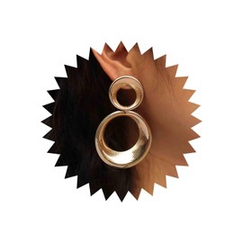 TseenYi Boho Exaggerated Circle Dangle Earrings Gold Geometric Circle Earrings Vintage Circular Round Drop Earrings Large Open Circle Dangle Earrings Jewellery for Women and Girls, Zinc