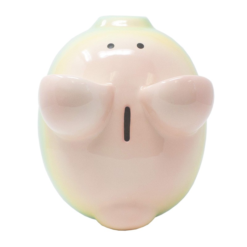 Child to Cherish Ombre Ceramic Piggy Bank, Rainbow