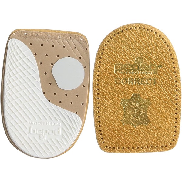 Pedak Insole, Correct, Heel, Half Insole, Shock Absorption, O Legs, X Legs, Correction, Bunions, Flattening, Opening Feet, Posture Correction, Leather Shoes, Standing Work, beige