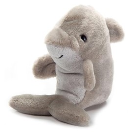 The Petting Zoo Dolphin Stuffed Animal Plushie, Gifts for Kids, Nuggetz Sealife Animals, Grey Dolphin Plush Toy, 6 inches