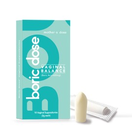 Mothers Dose Boric Acid Suppositories - Maintains and Balances Healthy Vaginal pH, Manages Odor, Hydrates, & Moisturizes. USA Made with Added Cocoa Butter and Coconut Oil