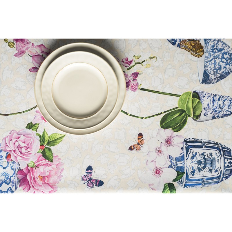 Maison d' Hermine Tablecloth 100% Cotton 140cmx180cm Washable Square Table
