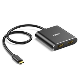 USB C to HDMI Converter Adapter HDMI Extension 2 in 1 4K@60Hz Dual HDMI Splitter Support Extended Mode HDMI Adapter Extended Mode Duplication Mode Work from Home