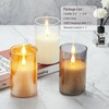 Guluto Flickering Flameless Candles, Rechargeable Battery Operated Candles with 3D