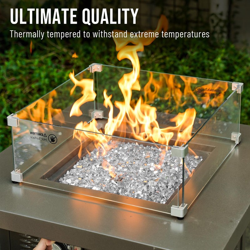 Skyflame 10-Pound Fire Glass for Fireplace Fire Pit and Landscaping,