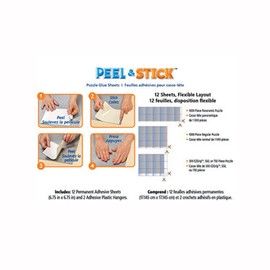 MasterPieces Accessories - Peel & Stick Jigsaw Puzzle Glue Sheets, 12 Permanent Adhesive Sheets
