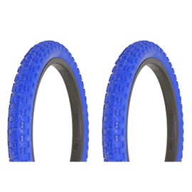 Lowrider Tire Set. 2 Tires. Two Tires Duro 18" x 2.125" Blue/Blue Side Wall HF-143G.